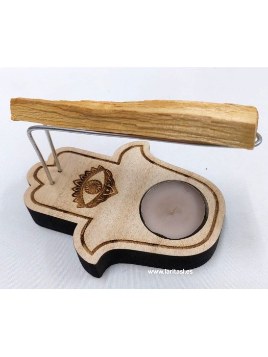 Quemador madera palo santo Mano fátima